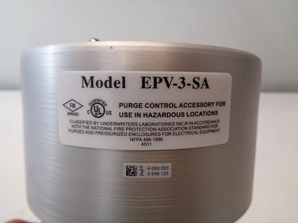 Pepperl Fuchs Purge Control Enclosure Protection Vent EPV-3-SA, Part# 513152